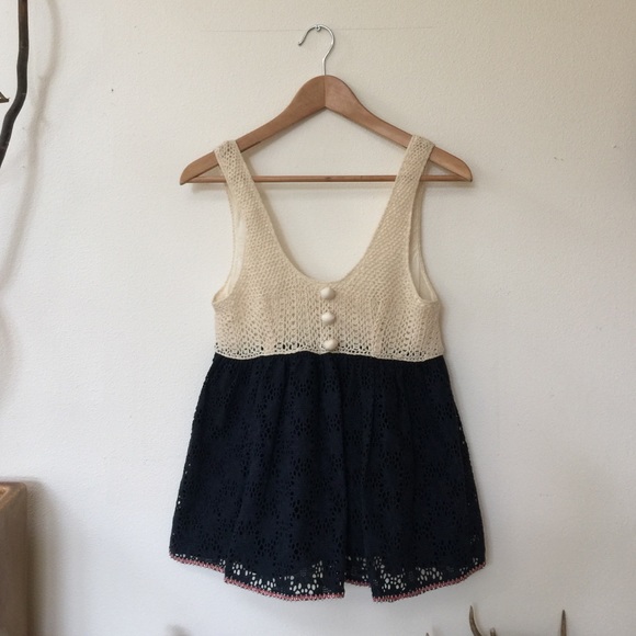Manoush eyelet baby doll tank
