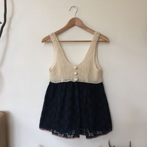 Manoush eyelet baby doll tank