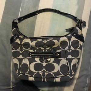 Gray coach bag