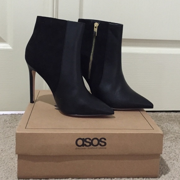 ASOS pointed high ankle boots