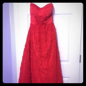 Red Rosette Prom Dress by Adrianna Papell