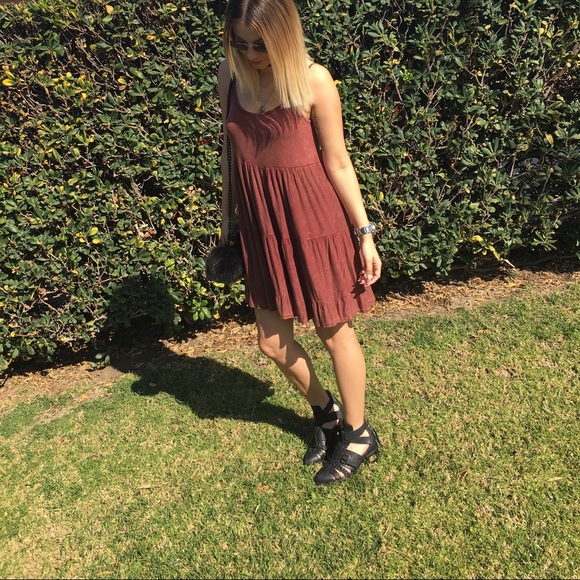 Rusty red color dress