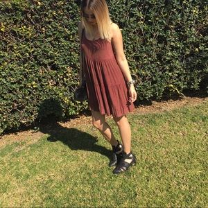 Rusty red color dress