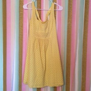 Cynthia Steffe yellow eyelet dress