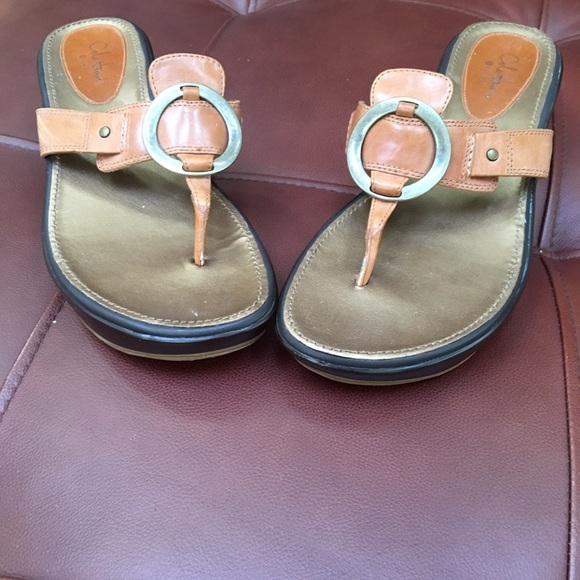 Beautiful Cole Haan thong wedges