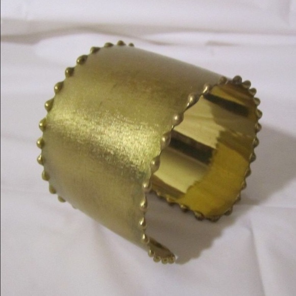 ANTIQUE GOLD TONE CHOKER NECKLACE FREE SIZE CUFF - Picture 2 of 2