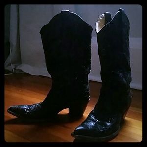 Black sequence corral boots