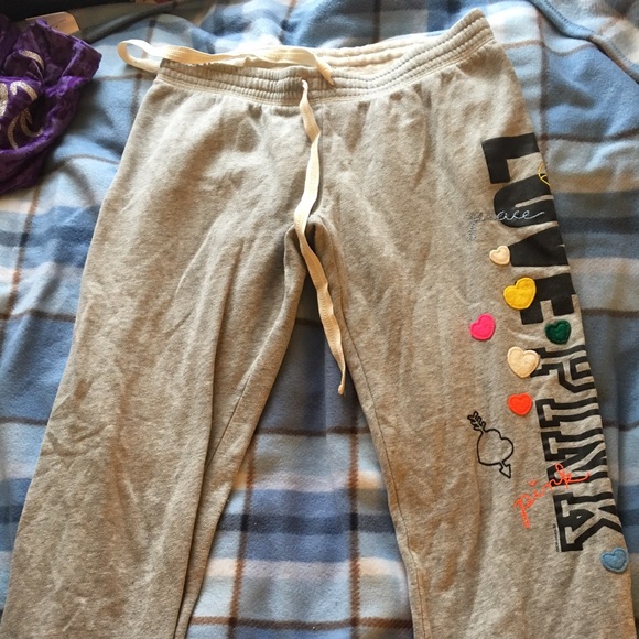 VS Pink cropped sweats extra small