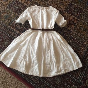 White retro style eyelet dress.