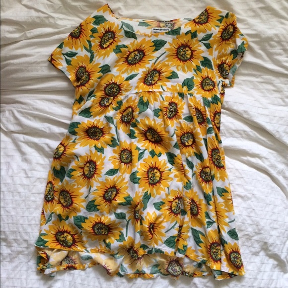 ON HOLD Sunflower print Babydoll Dress