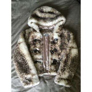 Faux Fur Jacket with Hood