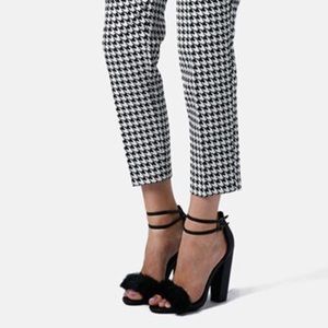 Topshop Houndstooth Cigarette Trousers