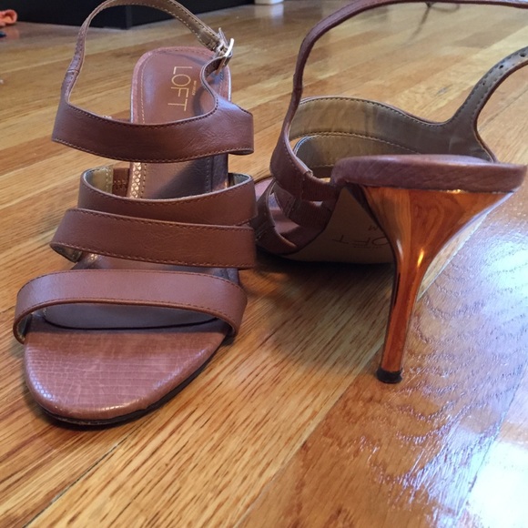 Strappy tan Loft Heels - Picture 3 of 3