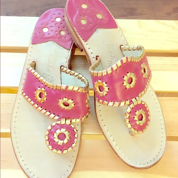 Gently worn bright pink and gold Jack's size 6