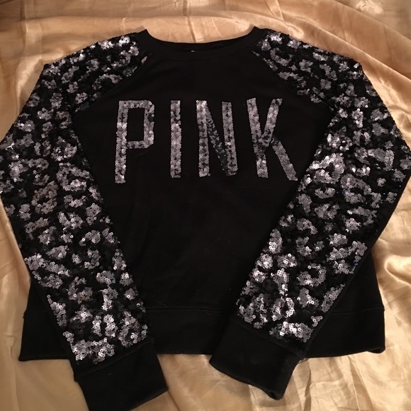 VS PINK crew neck bling sweatshirt