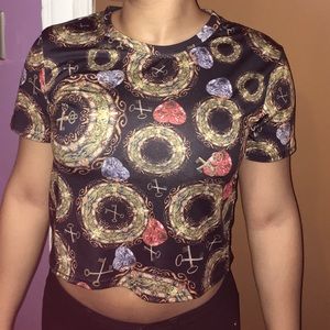 Boxed crop top shirt size small