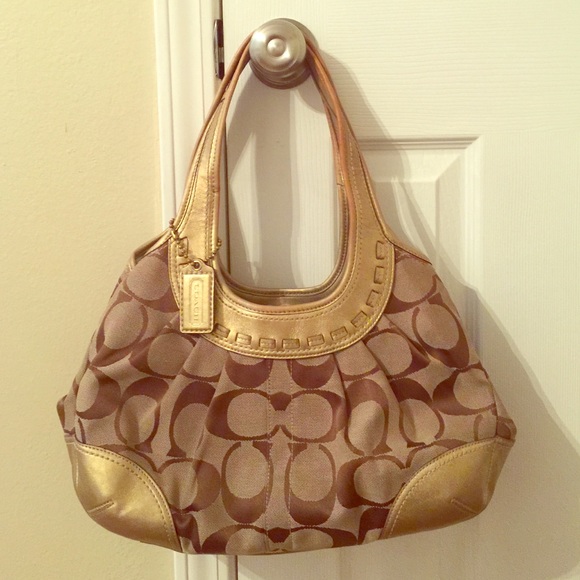 Authentic Gold Coach purse