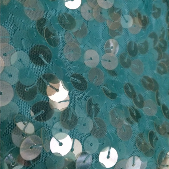 Shimmering teal prom dress - Picture 3 of 3