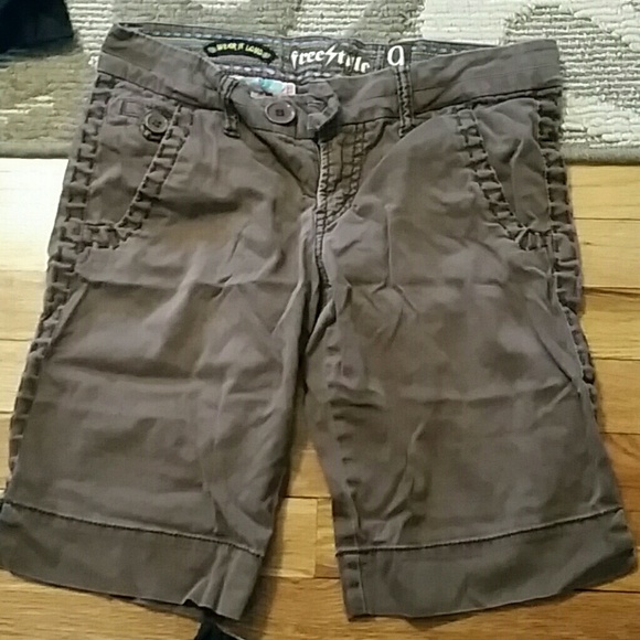 Knee length brown shorts