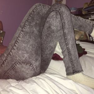 Grey acid wash jeans size 8