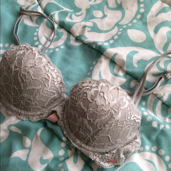 Gray Victoria's Secret Date Push-Up Bra