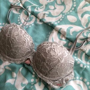 Gray Victoria's Secret Date Push-Up Bra