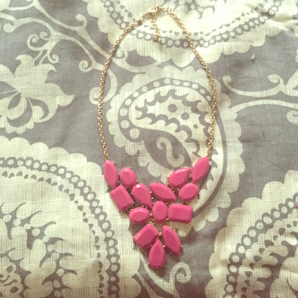 Magenta statement necklace