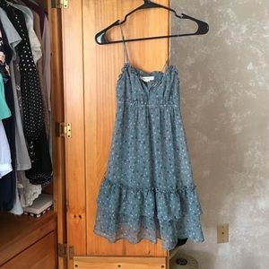 AEO Green/Dark Teal Printed Dress