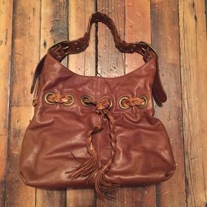 Kooba Braided Leather Carla Hobo Handbag