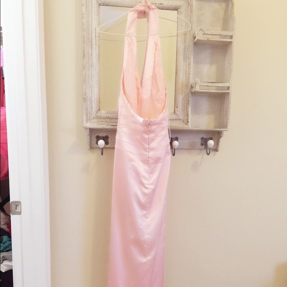 Cachè Bandage Pink Halter Prom Gown - Picture 2 of 2