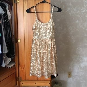 Gold Sequin Cocktail Dress