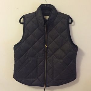 MOVING SALE! J. Crew Charcoal Gray Quilted Vest