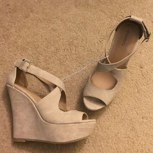 Beige Wedge Sandals - xhilaration