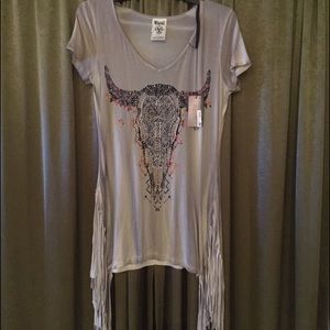 Western chic fringed top