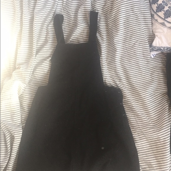 Black overall romper dress