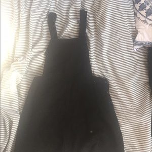 Black overall romper dress