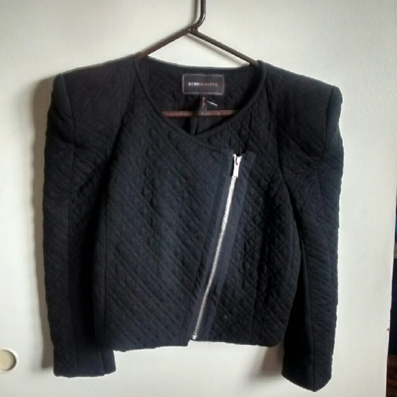 BCBGMAXAZRIA quilted fashion cropped jacket