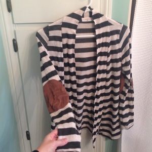 Sweater with arm patches