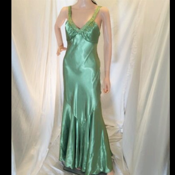 Bari Jay Champagne Low Back Evening Gown - Picture 4 of 4