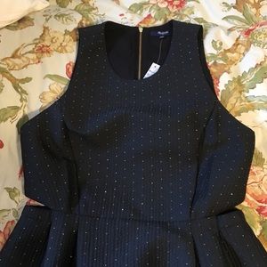 Madewell black and gold dress, size 10