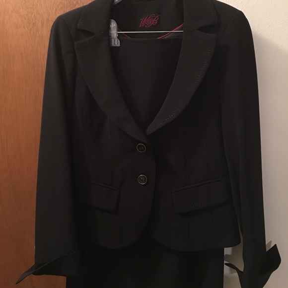 WHBM Black Skirt Set