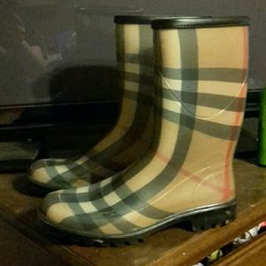 Burberry rain boots