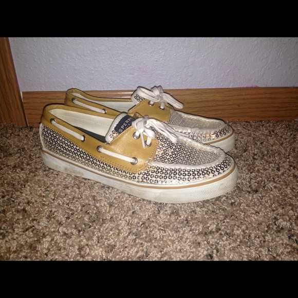Sperry sequin boat shoes
