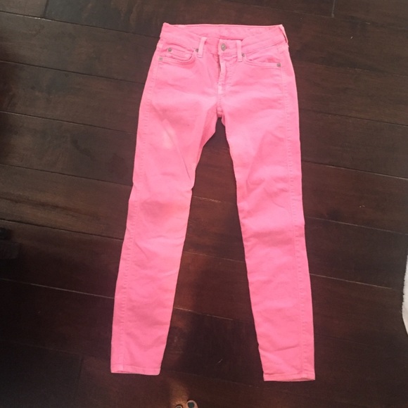 7 for all mankind pink jeans