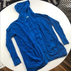 Anthropology Blue Knit Cardigan