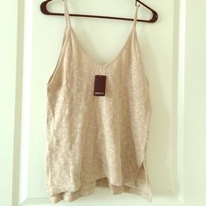 Taupe knit tank