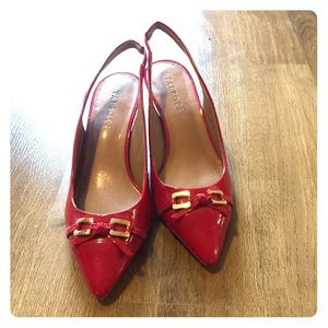 Talbots red slingback shoes