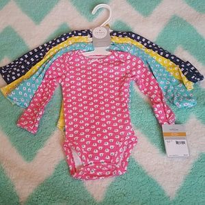 Carter's girl newborn onesies, hand mitten option