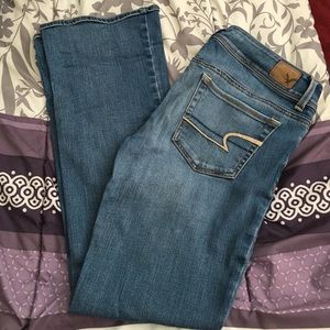 AE stretchy kick boot jeans