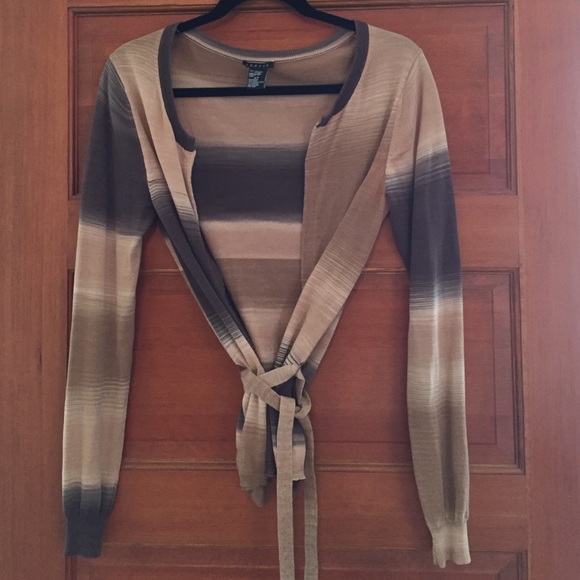 Theory brown ombré cardigan.